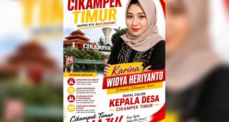 Karina Widya Heriyanto balon Kepala Desa Cikampek Timur, Kecamatan Cikampek